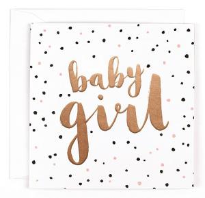 Kort Baby girl (prikket)